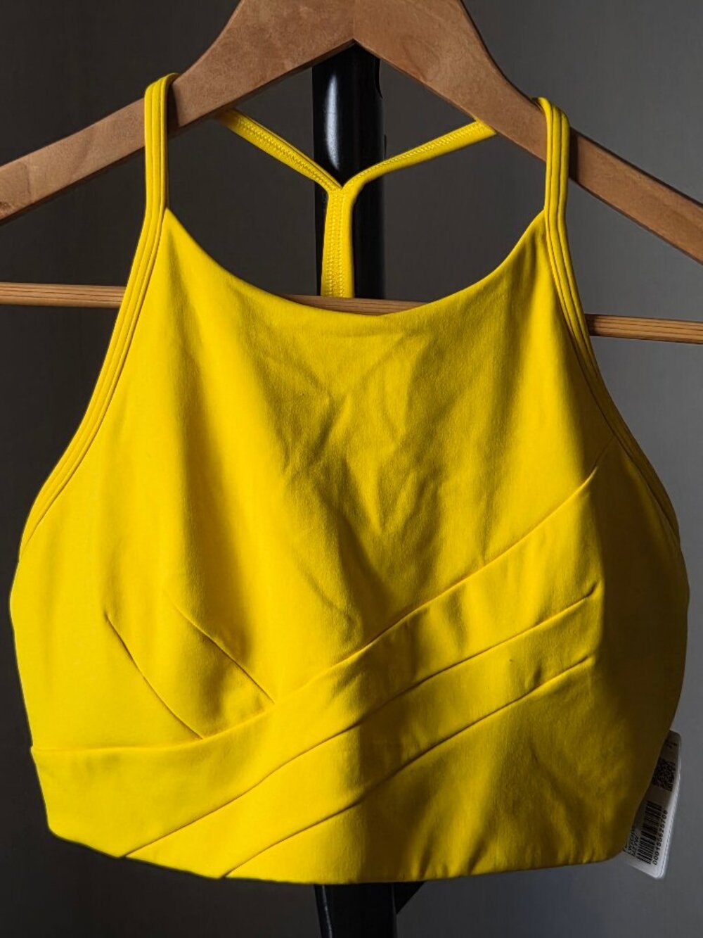 NWT LULULEMON Flow Y Wrap-Front High Neck Longline Sports Bra 10 Yellow Yoga